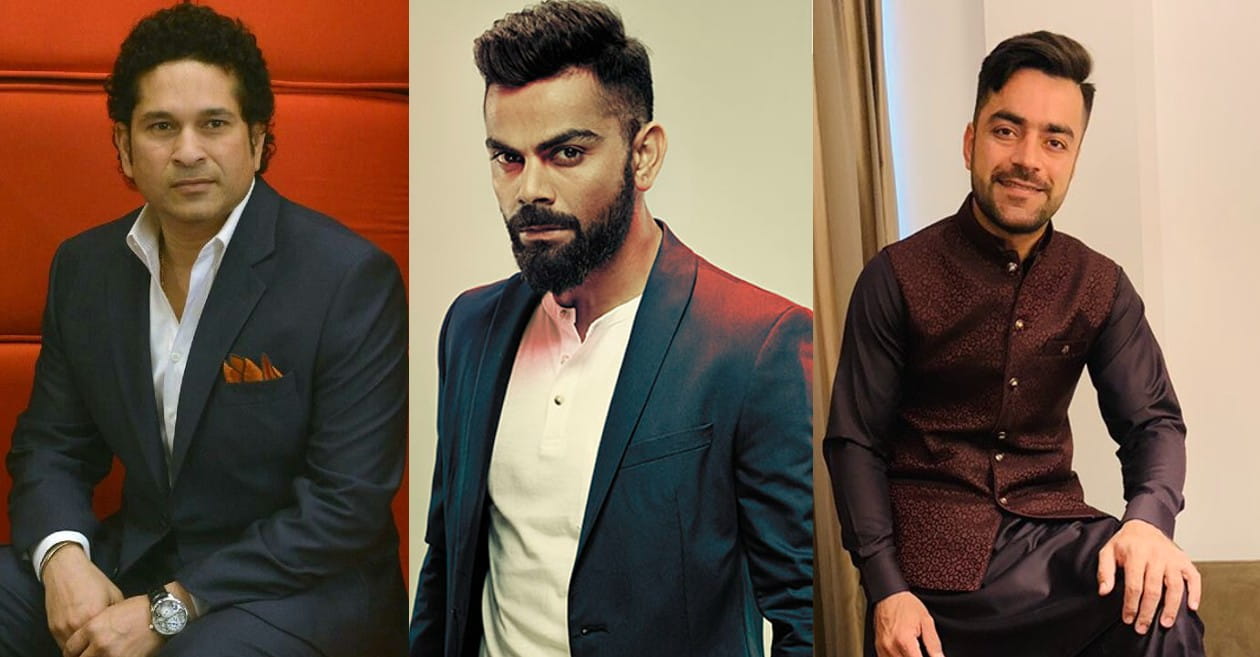 Sachin Tendulkar, Virat Kohli, Rashid Khan