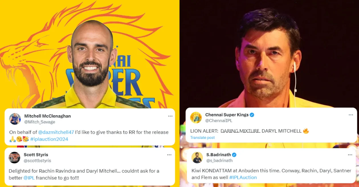 Daryl Mitchell and Stephen Fleming