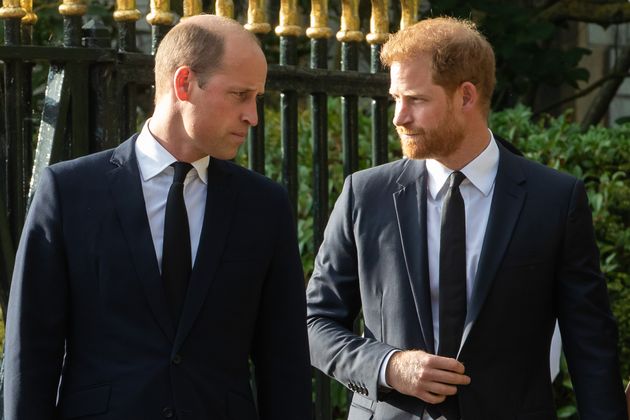 William and Harry making a rare public appearance after the Queen's death