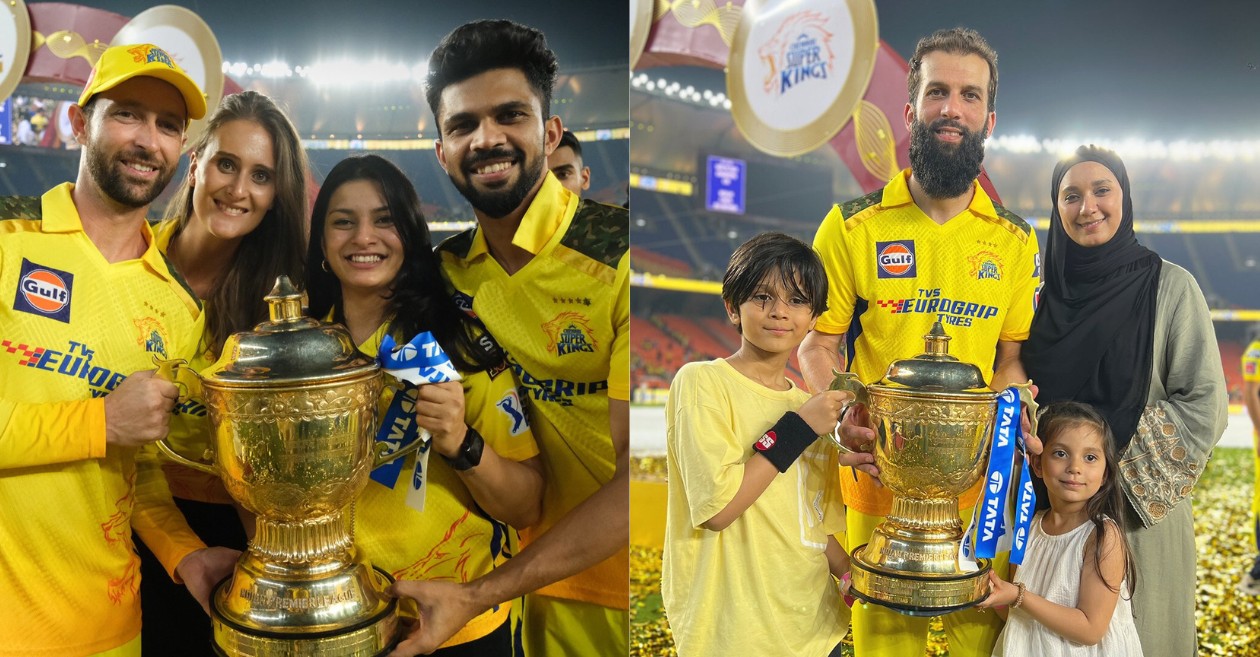 CSK players celebrated the IPL 2023 triumph with their family