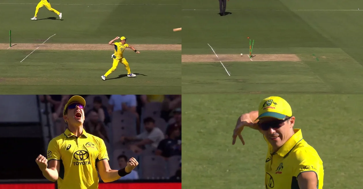 Sean Abbott pulls off a bow and arrow celebration after hitting the bulls eye